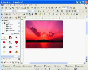 Atlantis Word Processor main interface on Windows