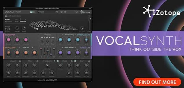 iZotope VocalSynth 2 vocoder and vocal effects modules for creative voice processing