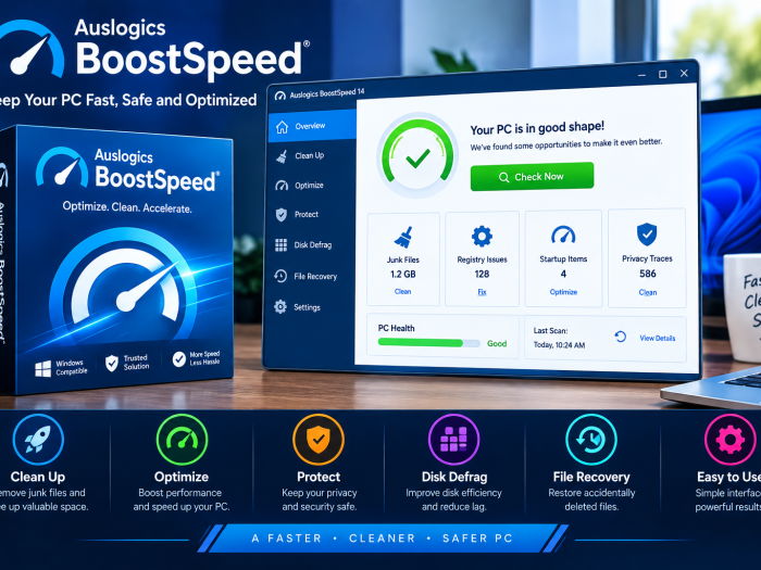 Auslogics BoostSpeed system optimization and PC cleanup software
