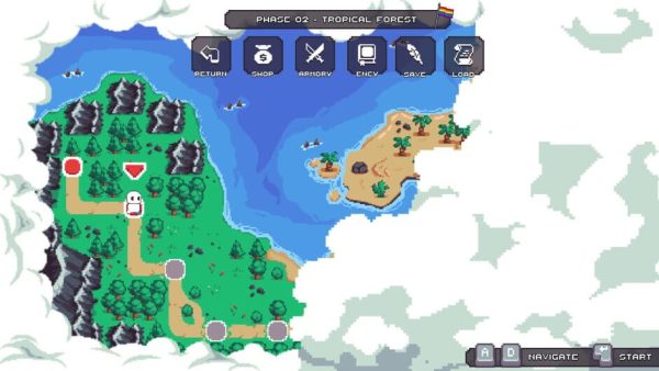 Doll Defenders snowy defense level with enemies, weapons, and sacred statue