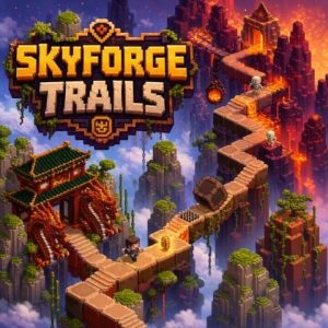Skyforge Trails fantasy adventure featuring ancient temples and magical landscapes.