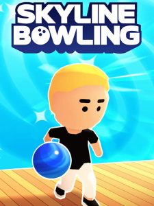 Skyline Bowling screenshot featuring realistic pin physics and dynamic lighting.