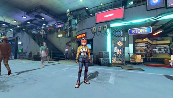 Starbites futuristic RPG with detailed environments and turn-based gameplay.